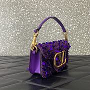 Valentino Garavani Loco Shoulder Bag Purple 19x10.5x5cm - 4
