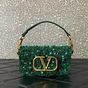 Valentino Garavani Loco Shoulder Bag Green 19x10.5x5cm - 1