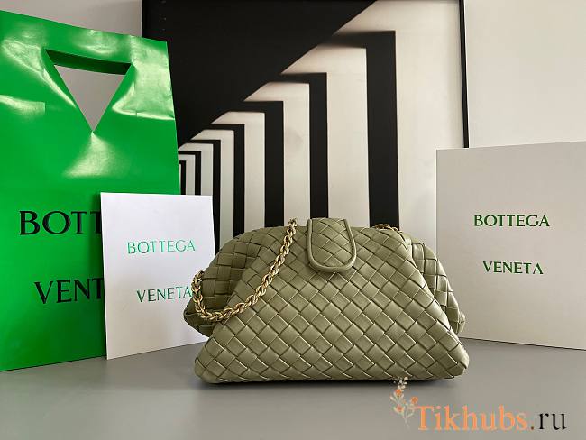 Bottega Veneta Lauren 1980 Clutch Green 31cm - 1