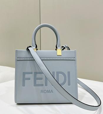 Fendi Sunshine Small Tote Bag Light Blue 25.5x12x23cm