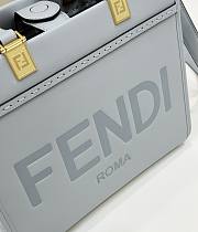 Fendi Sunshine Small Tote Bag Light Blue 25.5x12x23cm - 5