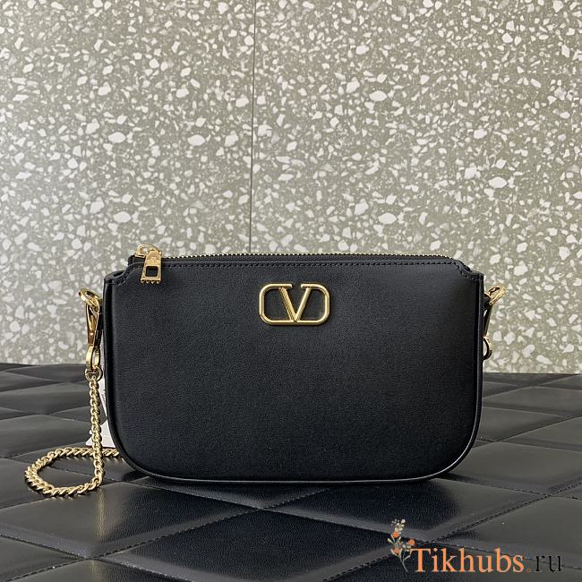 Valentino Garavani Mini VLogo Black Crossbody Bag 20.5x10.5x5cm - 1