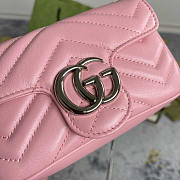 Gucci GG Marmont Matelasse Super Mini Bag Pink 16.5x10x5cm - 5