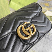 Gucci GG Marmont Matelasse Super Mini Bag Black 16.5x10x5cm - 4