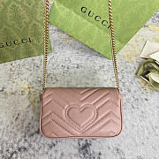 Gucci GG Marmont Matelasse Super Mini Bag Rose 16.5x10x5cm - 3