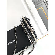 Chanel Metallic Calfskin Round Bracelet Clutch 22x22x4cm - 4