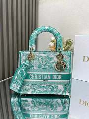 Dior Medium Dioriviera Lady D-Lite Bag Aquamarina 24 x 20 x 12 cm - 1