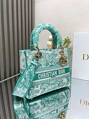 Dior Medium Dioriviera Lady D-Lite Bag Aquamarina 24 x 20 x 12 cm - 6