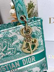 Dior Medium Dioriviera Lady D-Lite Bag Aquamarina 24 x 20 x 12 cm - 5