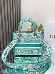 Dior Medium Dioriviera Lady D-Lite Bag Aquamarina 24 x 20 x 12 cm - 3