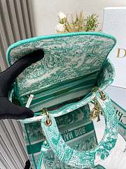 Dior Medium Dioriviera Lady D-Lite Bag Aquamarina 24 x 20 x 12 cm - 2