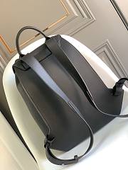 Loewe Anagram Leather Drawstring Backpack Black 41x31x24cm - 3