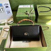 Gucci Small Diana Black Shoulder Bag Bamboo 26cm - 1