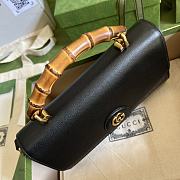 Gucci Small Diana Black Shoulder Bag Bamboo 26cm - 5