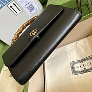 Gucci Small Diana Black Shoulder Bag Bamboo 26cm - 2