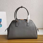 Prada Large Saffiano Leather Bag Grey 40x26x12cm - 2