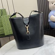 Gucci Medium Bucket Shoulder Bag Black 25.5x28x16.5cm - 1