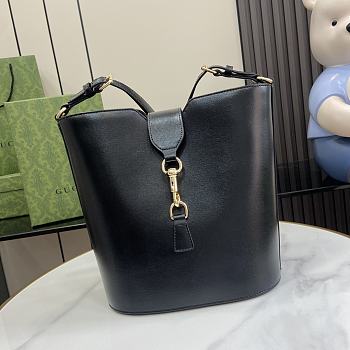 Gucci Medium Bucket Shoulder Bag Black 25.5x28x16.5cm