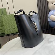 Gucci Medium Bucket Shoulder Bag Black 25.5x28x16.5cm - 5