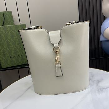 Gucci Medium Bucket Shoulder Bag White 25.5x28x16.5cm
