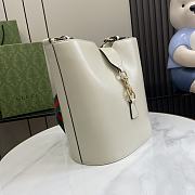 Gucci Medium Bucket Shoulder Bag White 25.5x28x16.5cm - 6