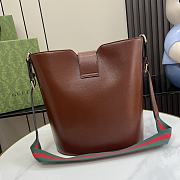 Gucci Medium Bucket Shoulder Bag Brown 25.5x28x16.5cm - 5