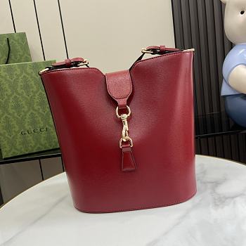 Gucci Medium Bucket Shoulder Bag Red 25.5x28x16.5cm