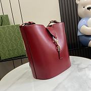 Gucci Medium Bucket Shoulder Bag Red 25.5x28x16.5cm - 6