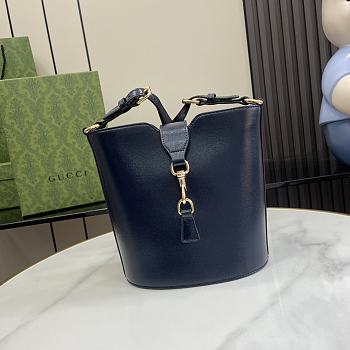 Gucci Mini Bucket Shoulder Bag Blue 18.5x20.5x12.5cm