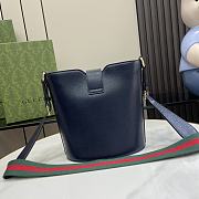 Gucci Mini Bucket Shoulder Bag Blue 18.5x20.5x12.5cm - 5