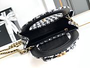 Chanel Kelly Bag Black White Gold 19x13x7cm - 6