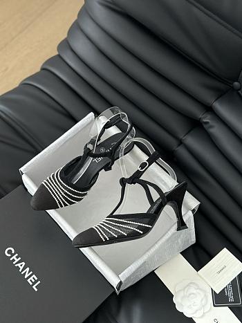 Chanel Black Heel Sandal 8cm