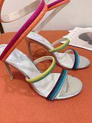 Rene Caovilla Women's 105 Silver Sandals - 5