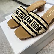 Dior Dway Heeled Slide Natural Raffia 3.5cm - 5