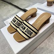 Dior Dway Heeled Slide Natural Raffia 3.5cm - 3
