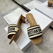 Dior Dway Heeled Slide Natural Raffia 3.5cm - 2