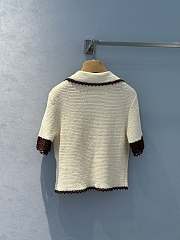 Miu Miu Crocheted Cotton Polo Shirt - 4