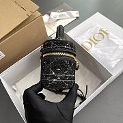 Dior Caro Mini Vanity Case Black Tweed 16.5 x 10 x 9.5 cm - 6