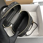 Dior Caro Mini Vanity Case Black Tweed 16.5 x 10 x 9.5 cm - 2