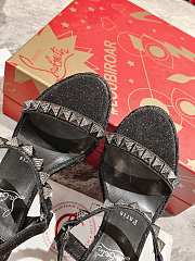 Christian Louboutin Spike Black Platform Wedge Heel - 2