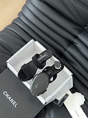 Chanel Black Suede Pearls Heel 5.5cm - 5