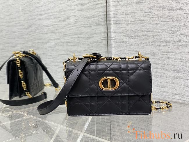 Dior Miss Caro Mini Bag Black Macrocannage Lambskin 19 x 13 x 5.5 cm  - 1