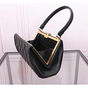 Dior Caro Cannage Frame Bag Black Leather 26x9x11.5cm - 6