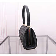 Dior Caro Cannage Frame Bag Black Leather 26x9x11.5cm - 5