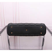 Dior Caro Cannage Frame Bag Black Leather 26x9x11.5cm - 2