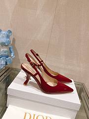 Dior Tribales Slingback Pump Red Patent Calfskin 8cm - 1