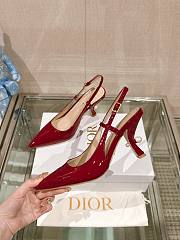 Dior Tribales Slingback Pump Red Patent Calfskin 8cm - 3