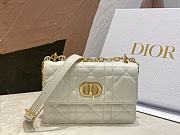 Dior Miss Caro Mini Bag White Macrocannage Lambskin 19 x 13 x 5.5 cm - 1