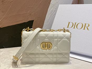 Dior Miss Caro Mini Bag White Macrocannage Lambskin 19 x 13 x 5.5 cm