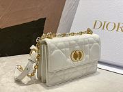 Dior Miss Caro Mini Bag White Macrocannage Lambskin 19 x 13 x 5.5 cm - 6